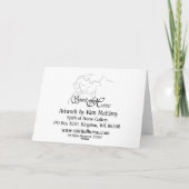 Wilde Pferdelaufen Karte (Rückseite)