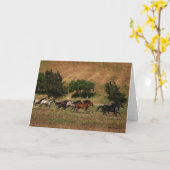 Wilde Pferdelaufen Karte (Gelbe Blume)