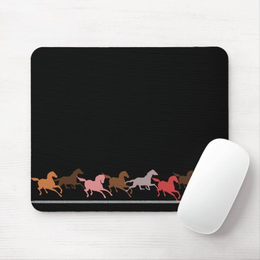 Wilde Pferdelaufen Mousepad (Mit Mouse)