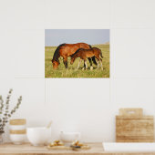 Wilde Pferdemutter und Kalte Weide Poster (Küche)