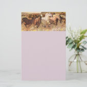 Wilde Pferdepferdebriefkopf-Briefpapier-Lavendel Briefpapier (Stehend Vorderseite)