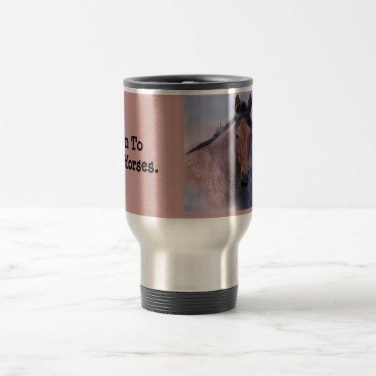 Wilde Pferdereise-Tasse Reisebecher (Mittel)