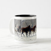 WILDE PFERDEschale Zweifarbige Tasse (Vorderseite Links)