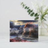 Wilde Pferdespirsche laufen bis MORGEN Postkarte (Stehend Vorderseite)