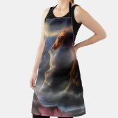 Wilde Pferdespirsche laufen bis MORGEN Schürze (InSitu)