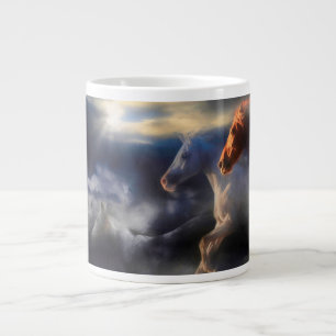 Wilde Pferdespirsche "RUN BIS MORGEN" Jumbo-Tasse