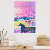 Wilde Pferdespirsche WIR SIND DAS LAND Poster (Küche)