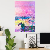 Wilde Pferdespirsche WIR SIND DAS LAND Poster (Heimbüro)