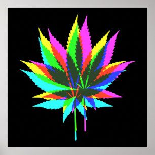 Wilde Pflanze - Neonfarben + Ihre Ideen Poster