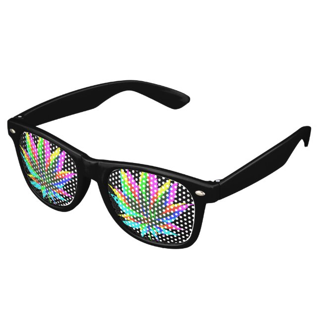 Wilde Pflanze - Neonfarben + Ihre Ideen Sonnenbrille (Schrägansicht)
