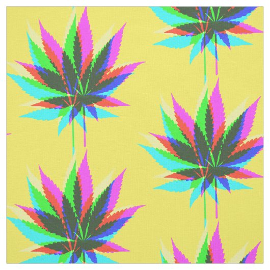 Wilde Pflanze - Neonfarben + Ihre Ideen Stoff (Muster)