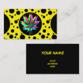 Wilde Pflanzen-Blätter - Neon gefärbt + Ihre Ideen Visitenkarte (Vorne/Hinten)