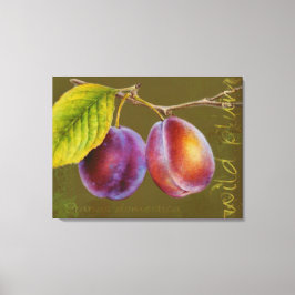 Wilde Pflaume - Prunus domestica Leinwand art (oli