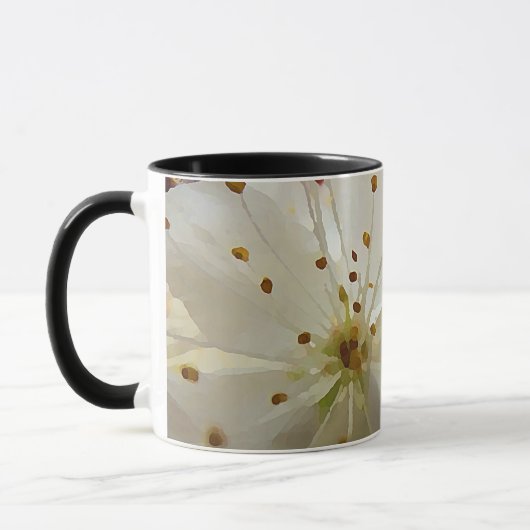 Wilde Pflaumenblüten Impressionist Botanischer Kun Kaffeetasse (Links)