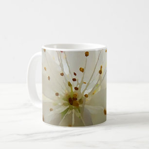 Wilde Pflaumenblüten Impressionist Botanischer Kun Kaffeetasse