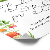 Wilde Pilzbücher für Babyposter Poster (Ecke)