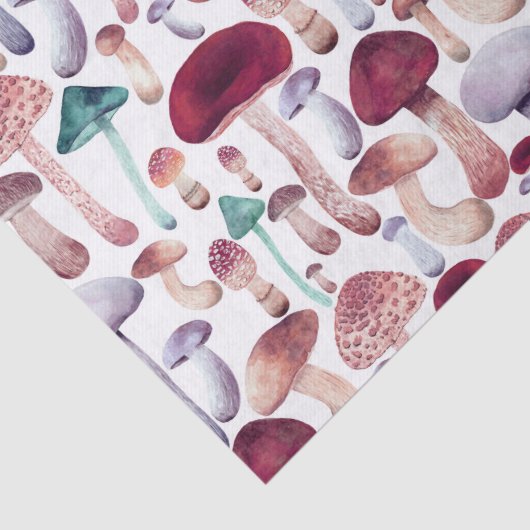 Wilde Pilze Aquarellbilder Seidenpapier (Detail)