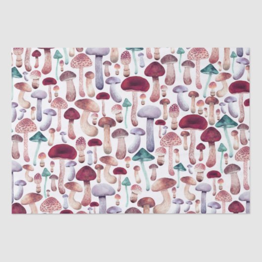 Wilde Pilze Aquarellbilder Seidenpapier (Vorderseite)