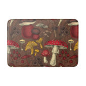 Wilde Pilze auf braun Badematte (Vorderseite)