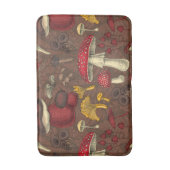 Wilde Pilze auf braun Badematte (Vorderseite Vertikal)