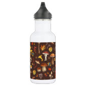 Wilde Pilze auf braun Edelstahlflasche (Rechts)