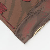 Wilde Pilze auf braun Fleecedecke (Ecke)