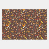 Wilde Pilze auf braun Geschenkpapier Set (Vorderseite 3)