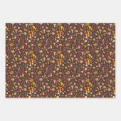 Wilde Pilze auf braun Geschenkpapier Set (Vorderseite 2)