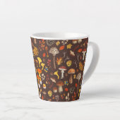 Wilde Pilze auf braun Milchtasse (Rechte Ecke)