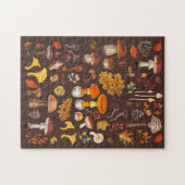 Wilde Pilze auf braun Puzzle (Horizontal)