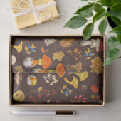 Wilde Pilze auf braun Seidenpapier (Geschenk)