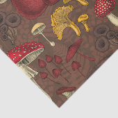 Wilde Pilze auf braun Seidenpapier (Ausschnitt)