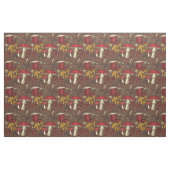 Wilde Pilze auf braun Stoff (Yard (91,4 cm))