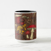 Wilde Pilze auf braun Tasse (Zentrum)