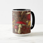 Wilde Pilze auf braun Tasse (VorderseiteRechts)