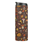 Wilde Pilze auf braun Thermosbecher (Nach rechts gedreht)