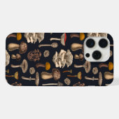 Wilde Pilze auf Graphit-Schwarz iPhone Hülle (Rückseite (Horizontal))