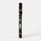 Wilde Pilze auf schwarz iPhone 16 Hülle (Rechte Seite)