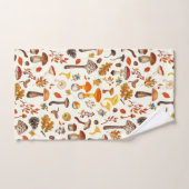 Wilde Pilze auf weißem Boden Badhandtuch Set (Handtuch)