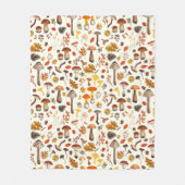 Wilde Pilze auf weißem Boden Fleecedecke (Vorderseite)