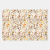 Wilde Pilze auf weißem Boden Geschenkpapier Set (Vorderseite 3)