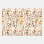 Wilde Pilze auf weißem Boden Geschenkpapier Set (Vorderseite)