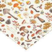 Wilde Pilze auf weißem Boden Kurzer Tischläufer (Ecke)