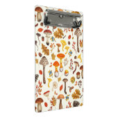 Wilde Pilze auf weißem Boden Mini Klemmbrett (Schrägansicht)