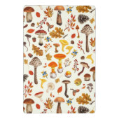 Wilde Pilze auf weißem Boden Mini Klemmbrett (Rückseite)