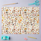 Wilde Pilze auf weißem Boden Seidenpapier (Basteln)