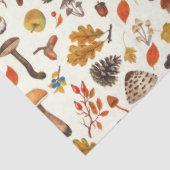 Wilde Pilze auf weißem Boden Seidenpapier (Ausschnitt)