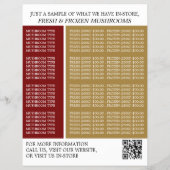 Wilde Pilze, Bauer-Werbung im Pilz Flyer (Hinten)