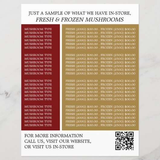 Wilde Pilze, Bauer-Werbung im Pilz Flyer (Hinten)