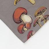 Wilde Pilze Fleecedecke (Ecke)